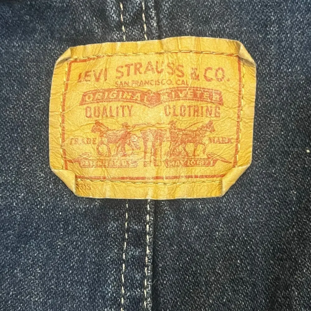 Levi’s Boy Denim Overalls 24M Blue Classic Bib Pants Western Cowboy Vintage Wash